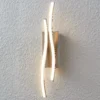 Lindby LED-seinävalaisin Safia, 45 cm, nikkelin värinen, metallia