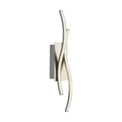 Lindby LED-seinävalaisin Safia, 45 cm, nikkelin värinen, metallia