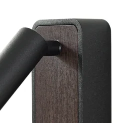 Lindby LED-seinävalaisin Tallis, musta, USB-C, liikkuva