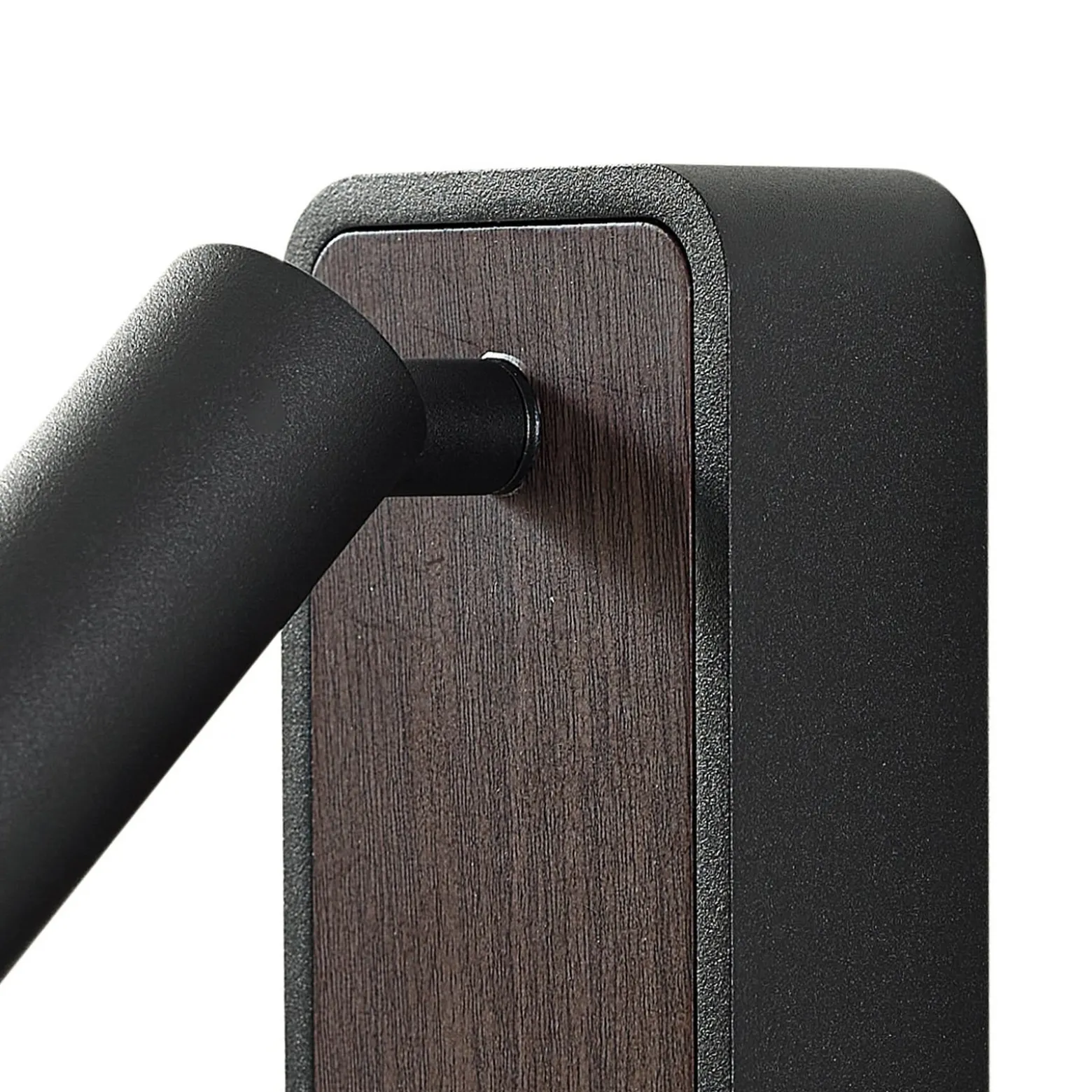 Lindby LED-seinävalaisin Tallis, musta, USB-C, liikkuva