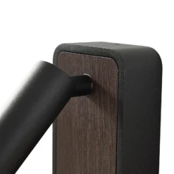 Lindby LED-seinävalaisin Tallis, musta, USB-C, liikkuva