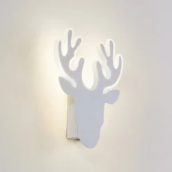 Lindby LED-seinävalaisin, valkoinen, metalli, poro