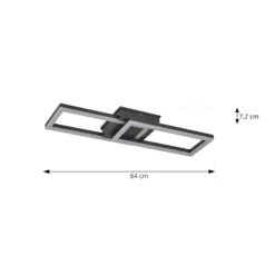 Lindby LED-ulkokattolamppu Finian, 64 cm x 21 cm, CCT himmennettävä