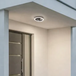 Lindby LED-ulkokattovalaisin Finian, Ø 22 cm, CCT, himmennettävä