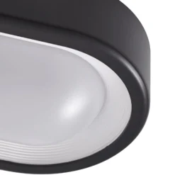 Lindby LED ulkokattovalaisin Niniel, musta, 24 x 14 cm