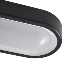 Lindby LED ulkokattovalaisin Niniel, musta, 24 x 14 cm