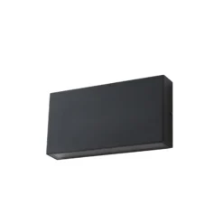 Lindby LED-ulkoseinälamppu Jarte, musta, metalli, 17 cm, IP54