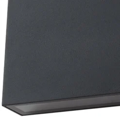 Lindby LED-ulkoseinälamppu Jarte, musta, metalli, 17 cm, IP54