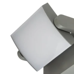 Lindby LED-ulkoseinälamppu Sherin, vaaleanharmaa, IP54, kääntyvä