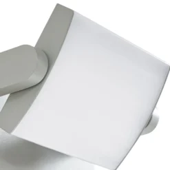 Lindby LED-ulkoseinälamppu Sherin, vaaleanharmaa, IP54, kääntyvä
