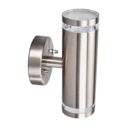 Lindby LED-ulkoseinälamppu Tiberius, ruostumaton teräs, ylös/alas, IP44