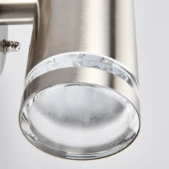 Lindby LED-ulkoseinälamppu Tiberius, ruostumaton teräs, ylös/alas, IP44