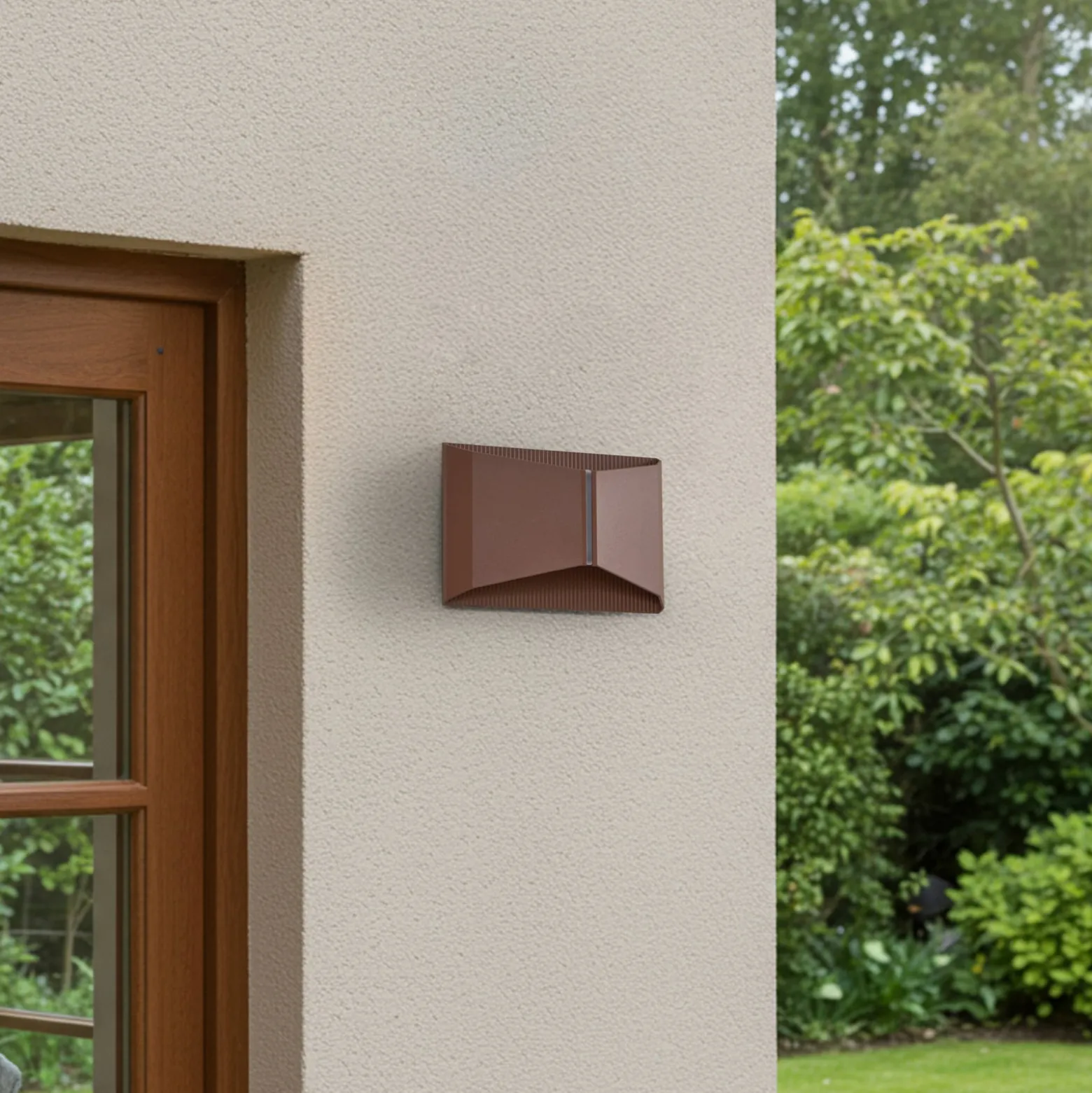 Lindby LED-ulkoseinävalaisin Anlira, ruskea, Up & down, IP65