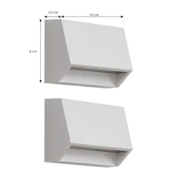 Lindby LED-ulkoseinävalaisin Appeso, leveys 10 cm, 2 kpl:n sarja