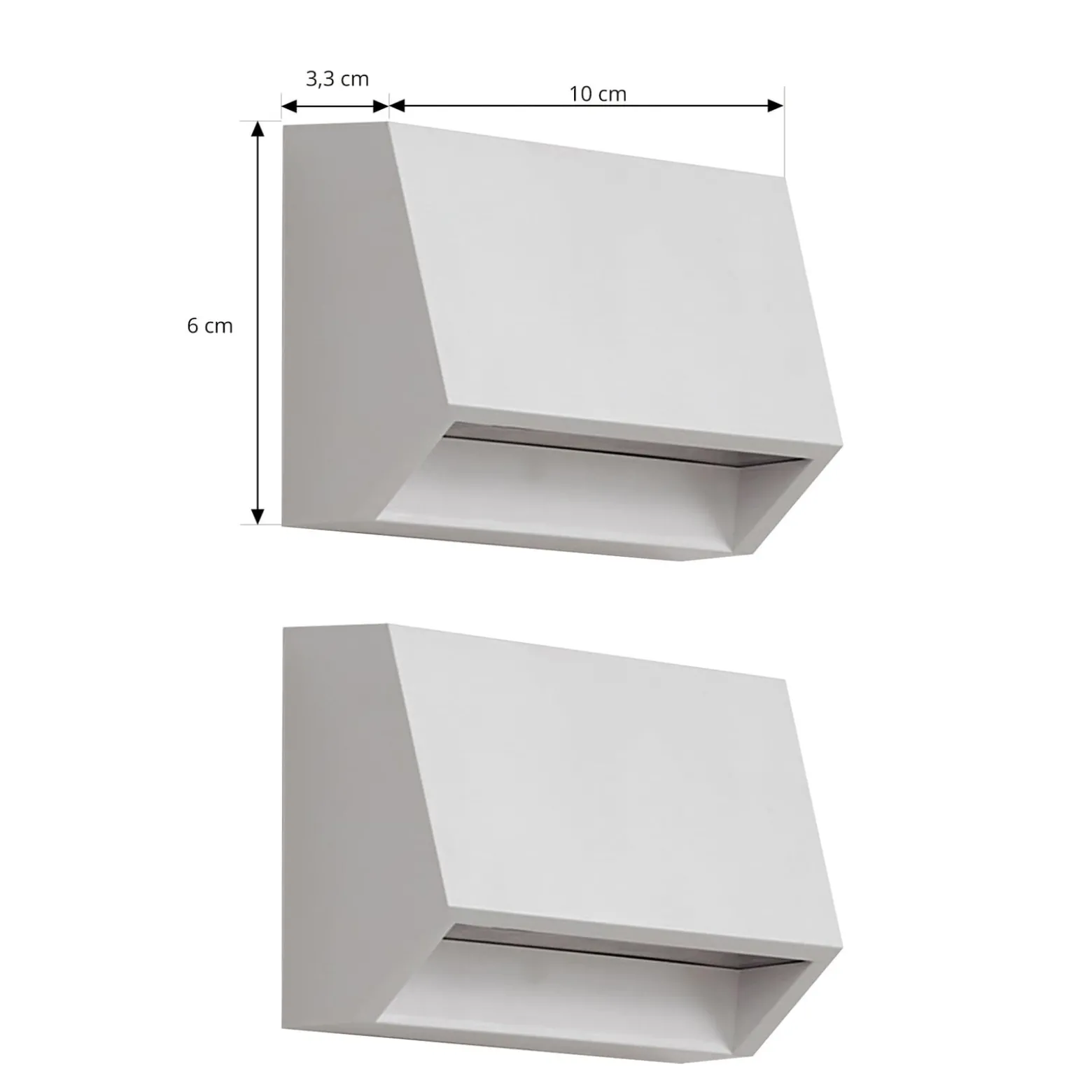 Lindby LED-ulkoseinävalaisin Appeso, leveys 10 cm, 2 kpl:n sarja