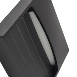 Lindby LED-ulkoseinävalaisin Elissa, musta, muovi, CCT