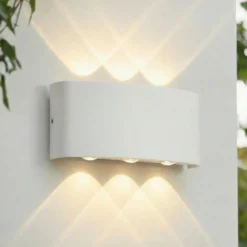 Lindby LED-ulkoseinävalaisin Ithan, 3-lamppuinen, valkoinen, 17 cm