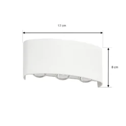 Lindby LED-ulkoseinävalaisin Ithan, 3-lamppuinen, valkoinen, 17 cm