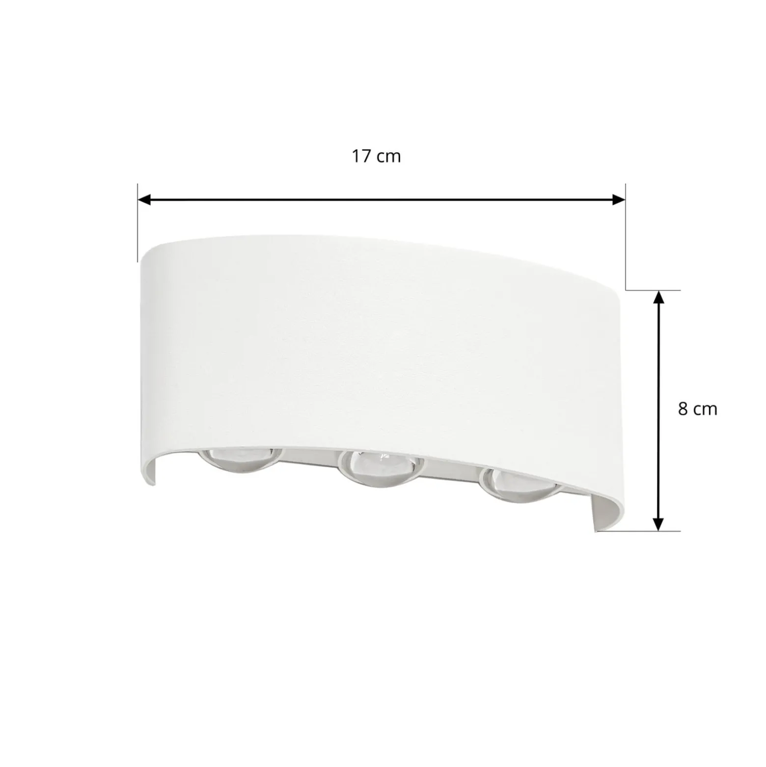 Lindby LED-ulkoseinävalaisin Ithan, 3-lamppuinen, valkoinen, 17 cm