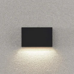 Lindby LED-ulkoseinävalaisin Jarte, 20 cm, alaslaskettu, harmaa, IP65