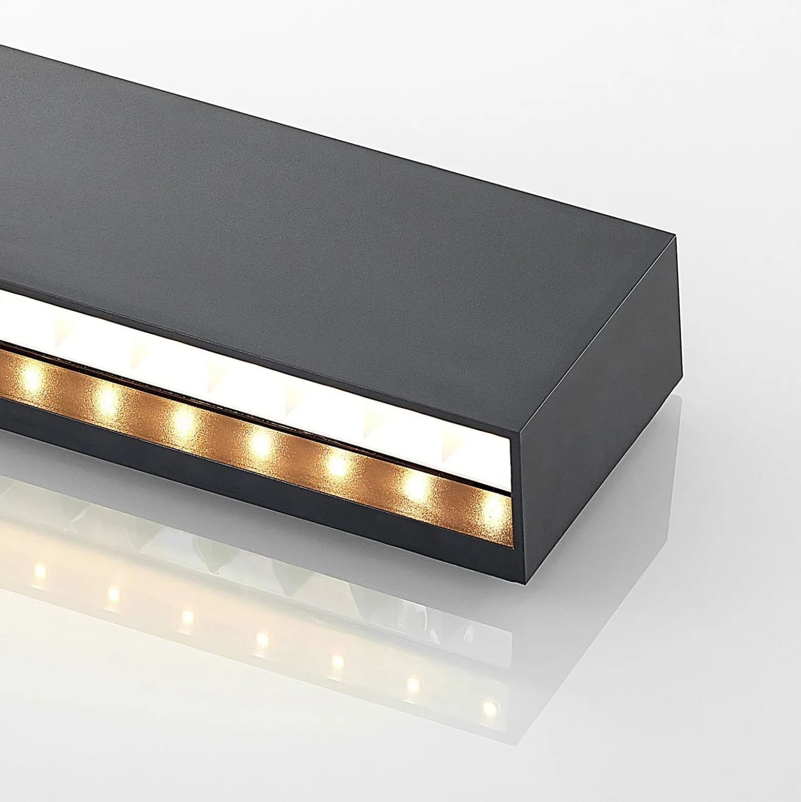 Lindby LED-ulkoseinävalaisin Jarte, 24 cm, alaspäin, harmaa, IP65