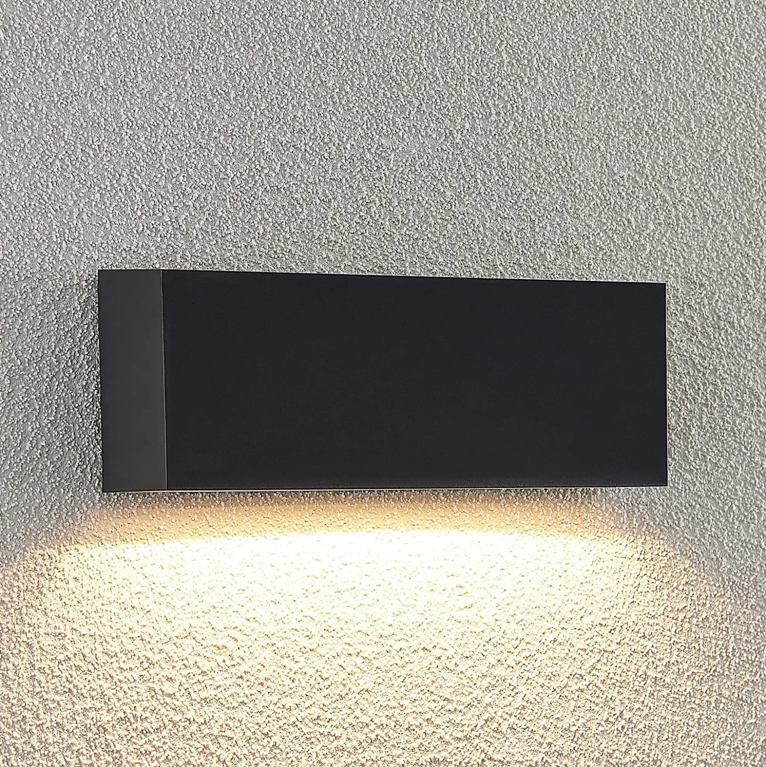Lindby LED-ulkoseinävalaisin Jarte, 24 cm, alaspäin, harmaa, IP65
