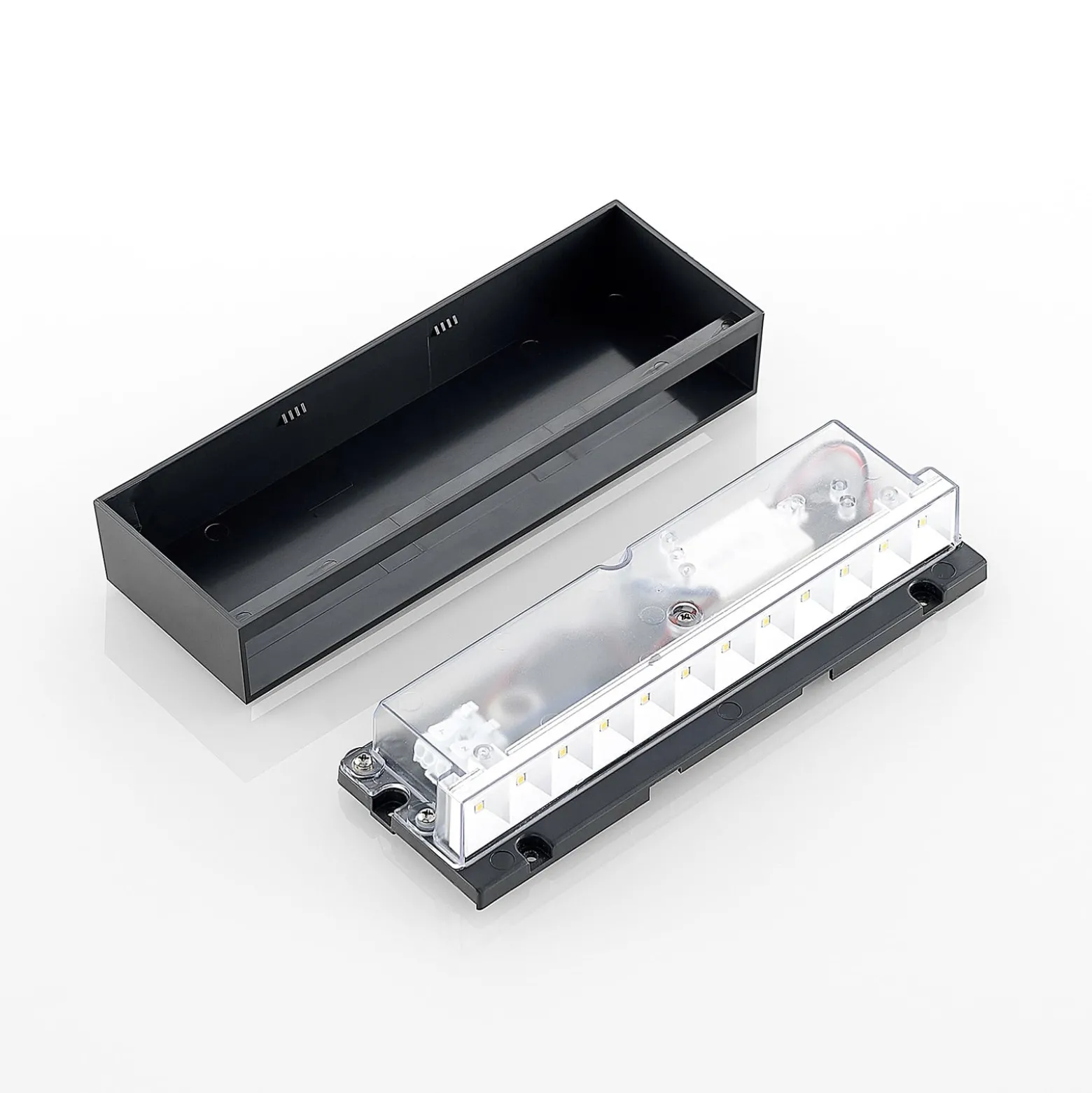 Lindby LED-ulkoseinävalaisin Jarte, 24 cm, alaspäin, harmaa, IP65