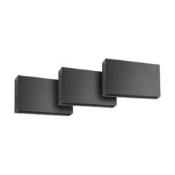 Lindby LED-ulkoseinävalaisin Jarte, 3 kpl, ylös/alas, IP65