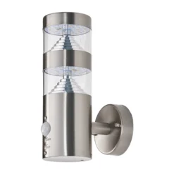 Lindby LED-ulkoseinävalaisin Lanea, 22 cm, ruostumaton teräs, anturi