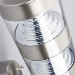 Lindby LED-ulkoseinävalaisin Lanea, 22 cm, ruostumaton teräs, anturi