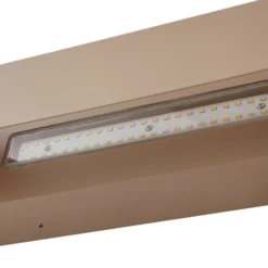 Lindby LED-ulkoseinävalaisin Lenore, beige, metalli, 36,5 cm