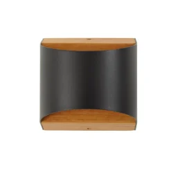 Lindby LED-ulkoseinävalaisin Lenore, musta, metalli, 13,5 cm
