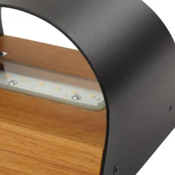 Lindby LED-ulkoseinävalaisin Lenore, musta, metalli, 13,5 cm
