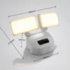 Lindby LED-ulkoseinävalaisin Nikias, 30 cm, anturi, 2-valo, valkoinen