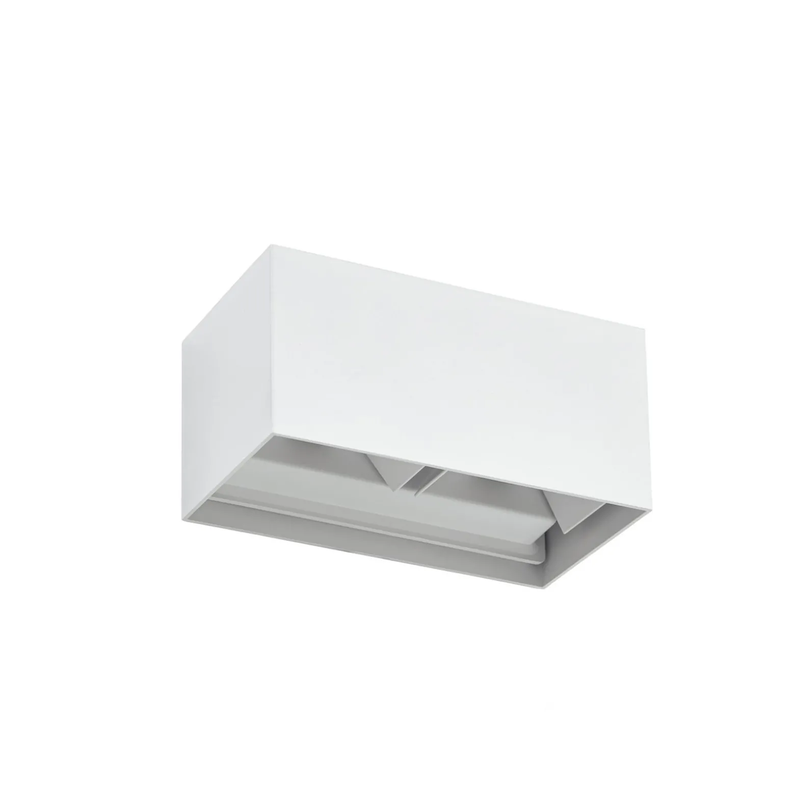 Lindby LED-ulkoseinävalaisin Nivar, kulmikas, valkoinen, 20 cm, IP54