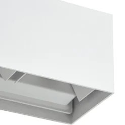 Lindby LED-ulkoseinävalaisin Nivar, kulmikas, valkoinen, 20 cm, IP54
