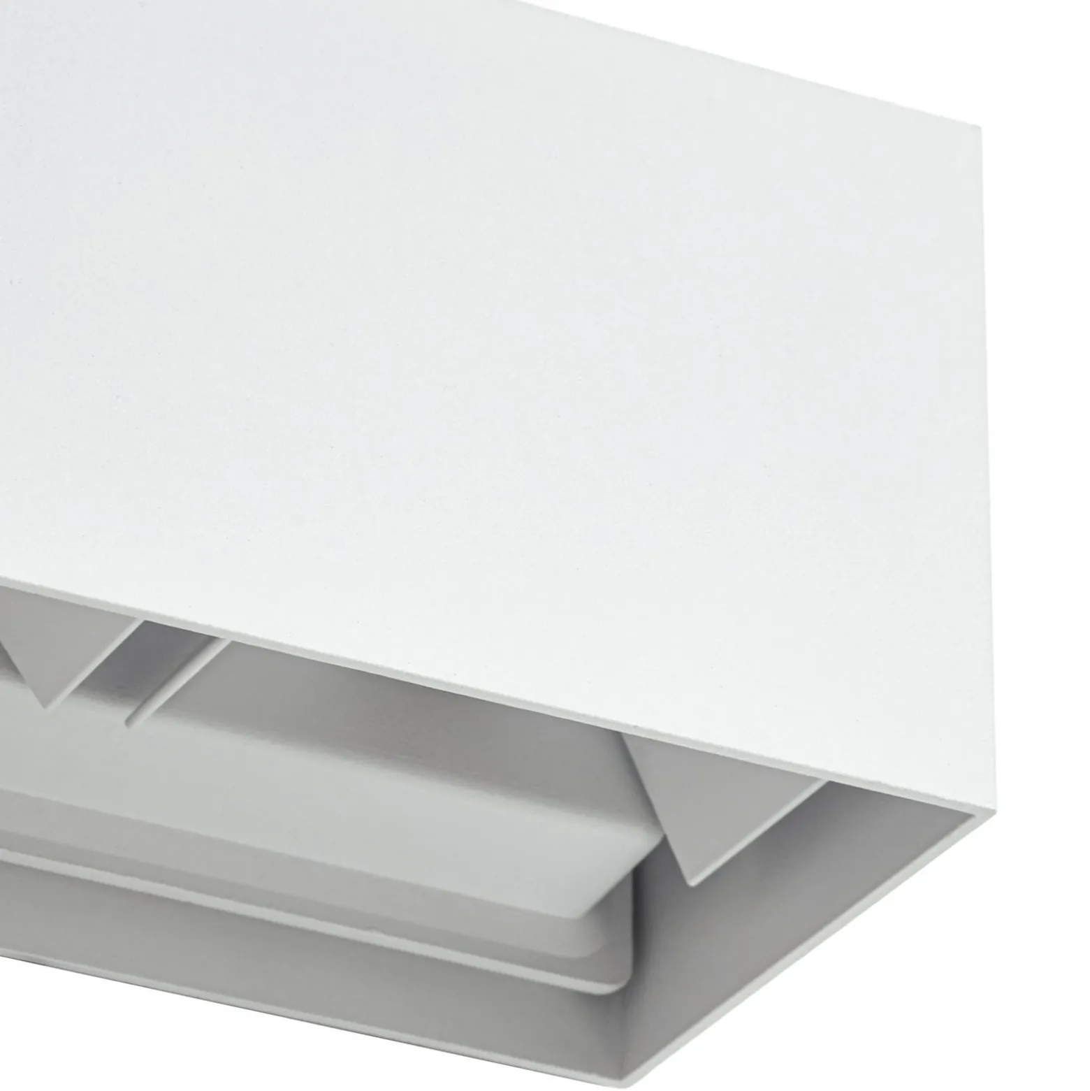 Lindby LED-ulkoseinävalaisin Nivar, kulmikas, valkoinen, 20 cm, IP54