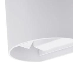 Lindby LED-ulkoseinävalaisin Nivar, pyöreä, valkoinen, metalli, IP54