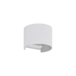 Lindby LED-ulkoseinävalaisin Nivar, pyöreä, valkoinen, metalli, IP54