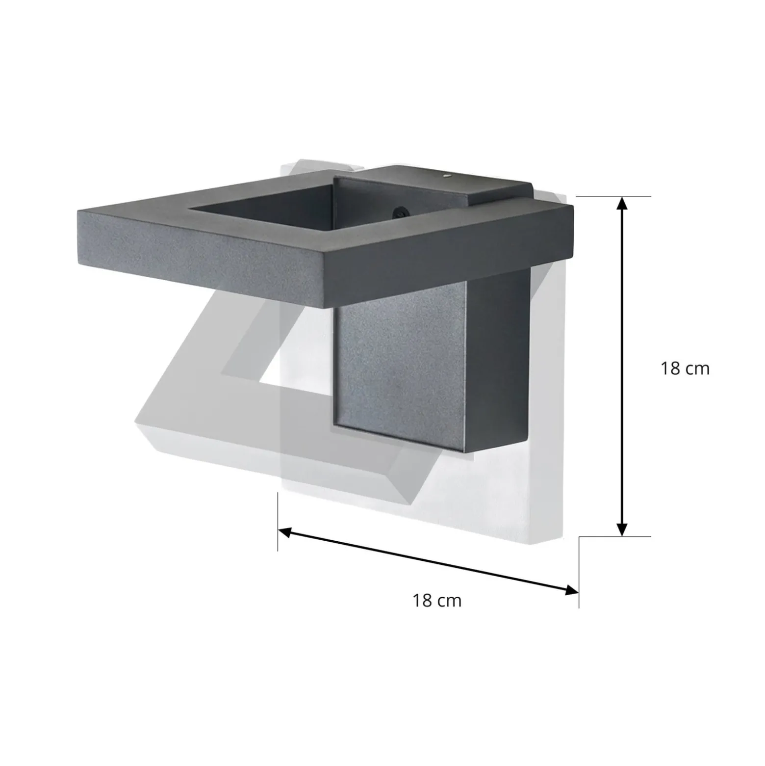 Lindby LED-ulkoseinävalaisin Orbin, harmaa, kallistettava, CCT, IP54