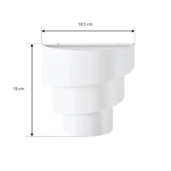 Lindby LED-ulkoseinävalaisin Valir, valkoinen, kolme varjostinta, IP54