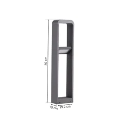 Lindby LED-valaisin Darko, 80 cm, harmaa, metallia, IP54