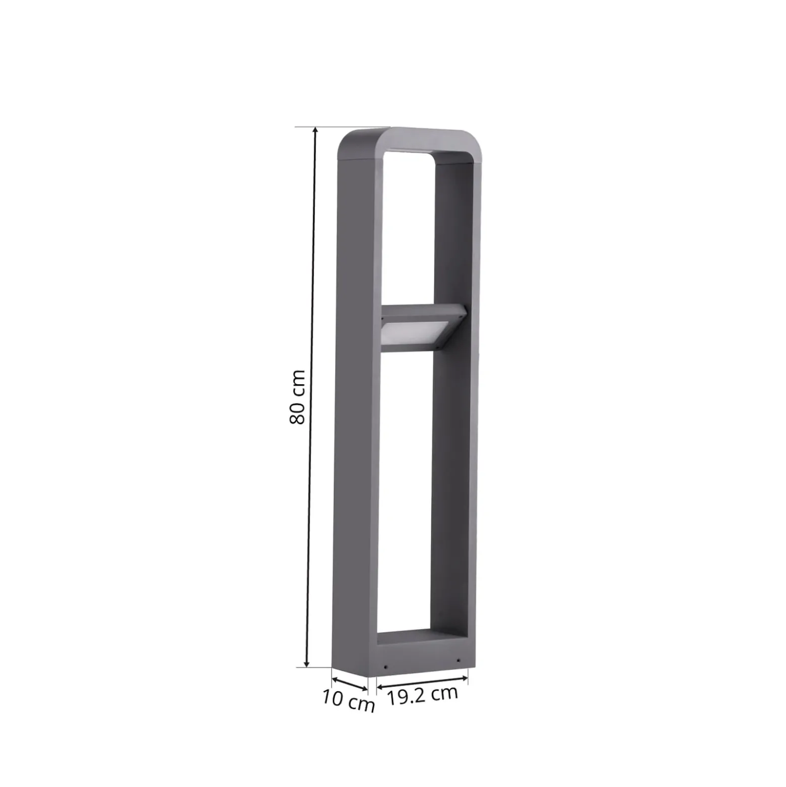 Lindby LED-valaisin Darko, 80 cm, harmaa, metallia, IP54