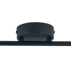 Lindby LED-valonheitin Manel, musta, rauta, 35 cm pitkä, 2-valo.