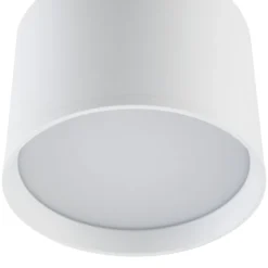 Lindby LED-valonheitin Nivoria, Ø 12 cm, 15 W, valkoinen, metallia