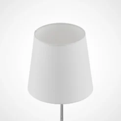 Lindby Leza -pöytävalaisin, kromi, valkoinen