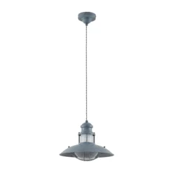 Lindby Louisanne-riippuvalaisin, Ø35cm, harmaanvihreä, metallia, lasia
