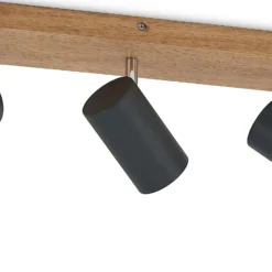 Lindby Maniva kattovalaisin, 44cm, 3-valo, musta, GU10