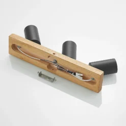 Lindby Maniva kattovalaisin, 44cm, 3-valo, musta, GU10