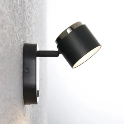Lindby Marrie -LED-spotti katkaisimella, musta